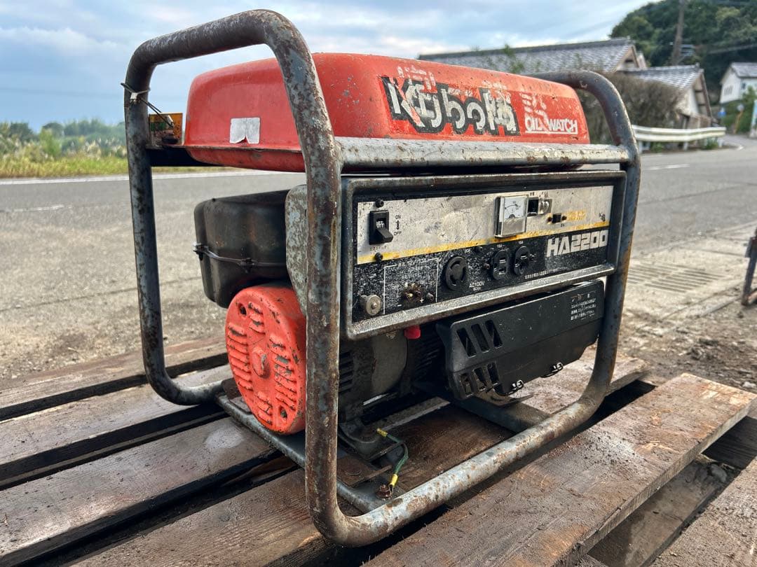 宮崎　クボタ　発電機 60Hz 2.2KVA HA2200 100V ゼネレータ