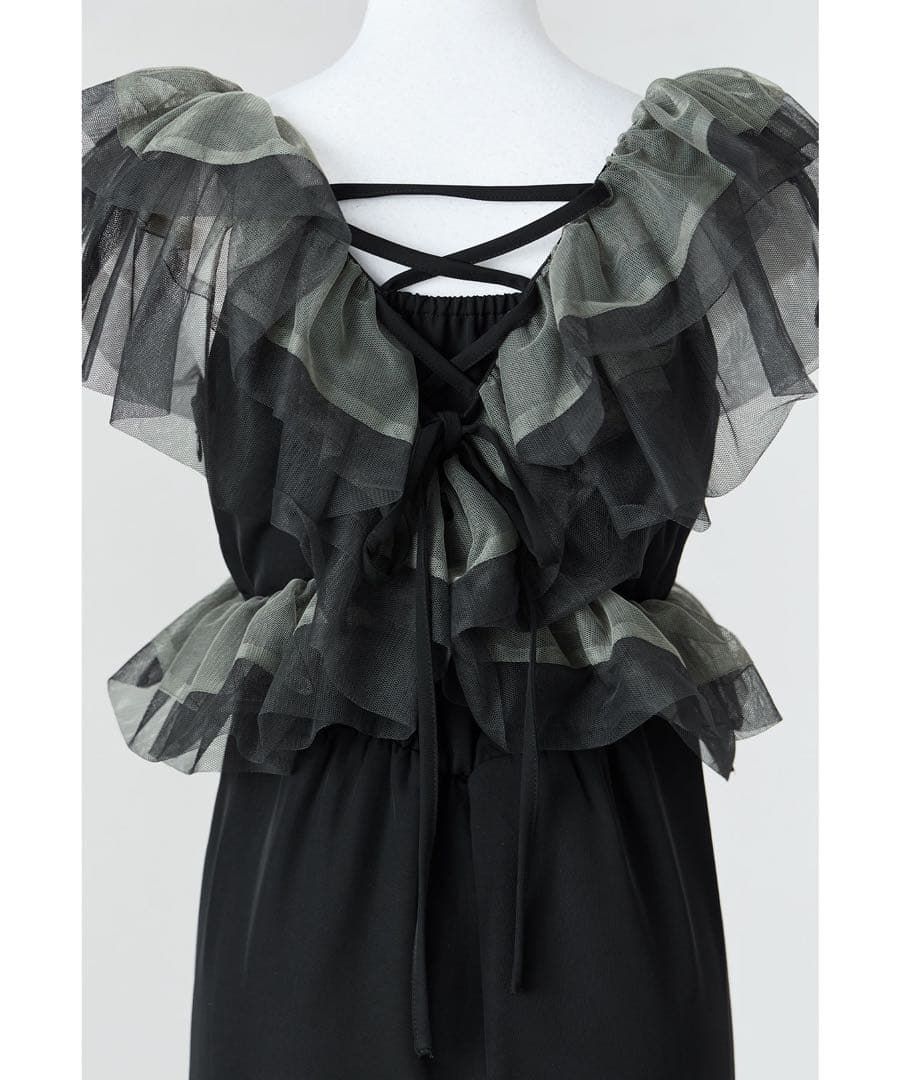 【新品】フリルオールインワンパンツ 2点セットボレロ パンツドレス 結婚式