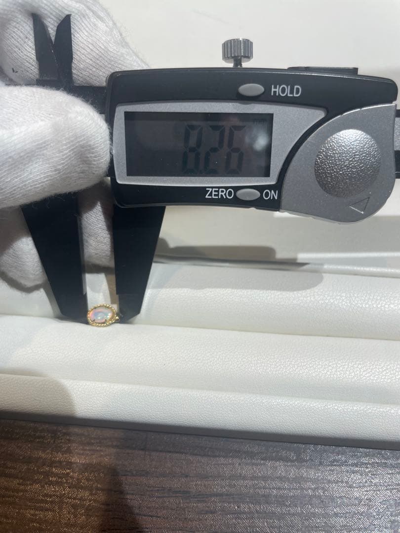 K18 ピアス 金装飾枠 天然オパール レアデザイン 年代物 2025年最新