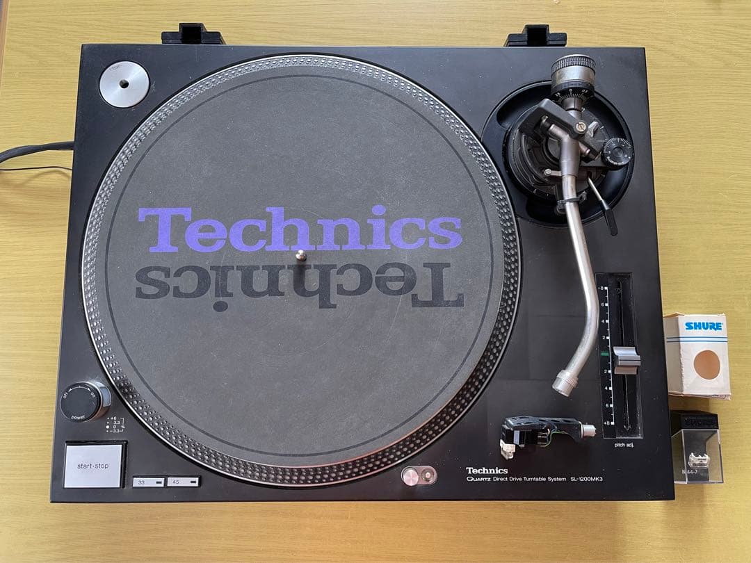 Technics SL-1200MK3 ターンテーブル針SHURE M44-7付