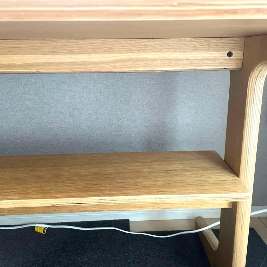 【完成形】無印良品 リビングでもダイニングでもつかえるテーブル　オーク材