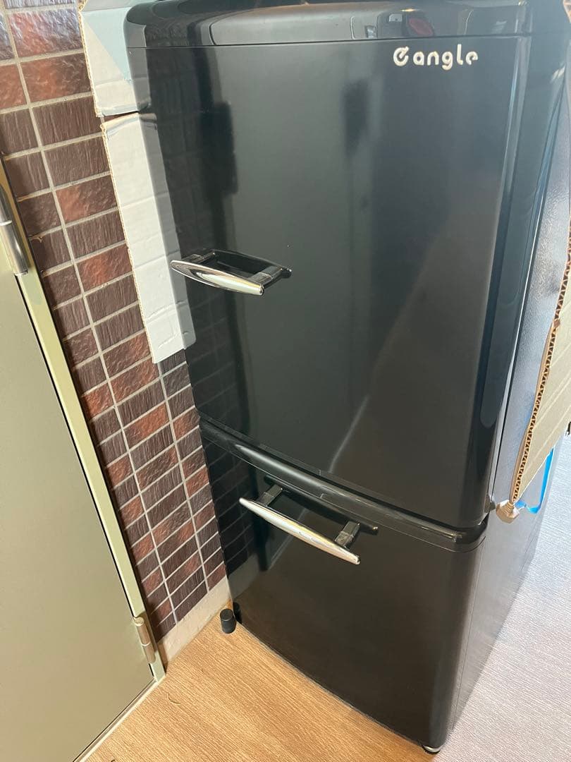 【2024年製 ほぼ新品✨】e angle 冷蔵庫 2ドア ブラック 170L