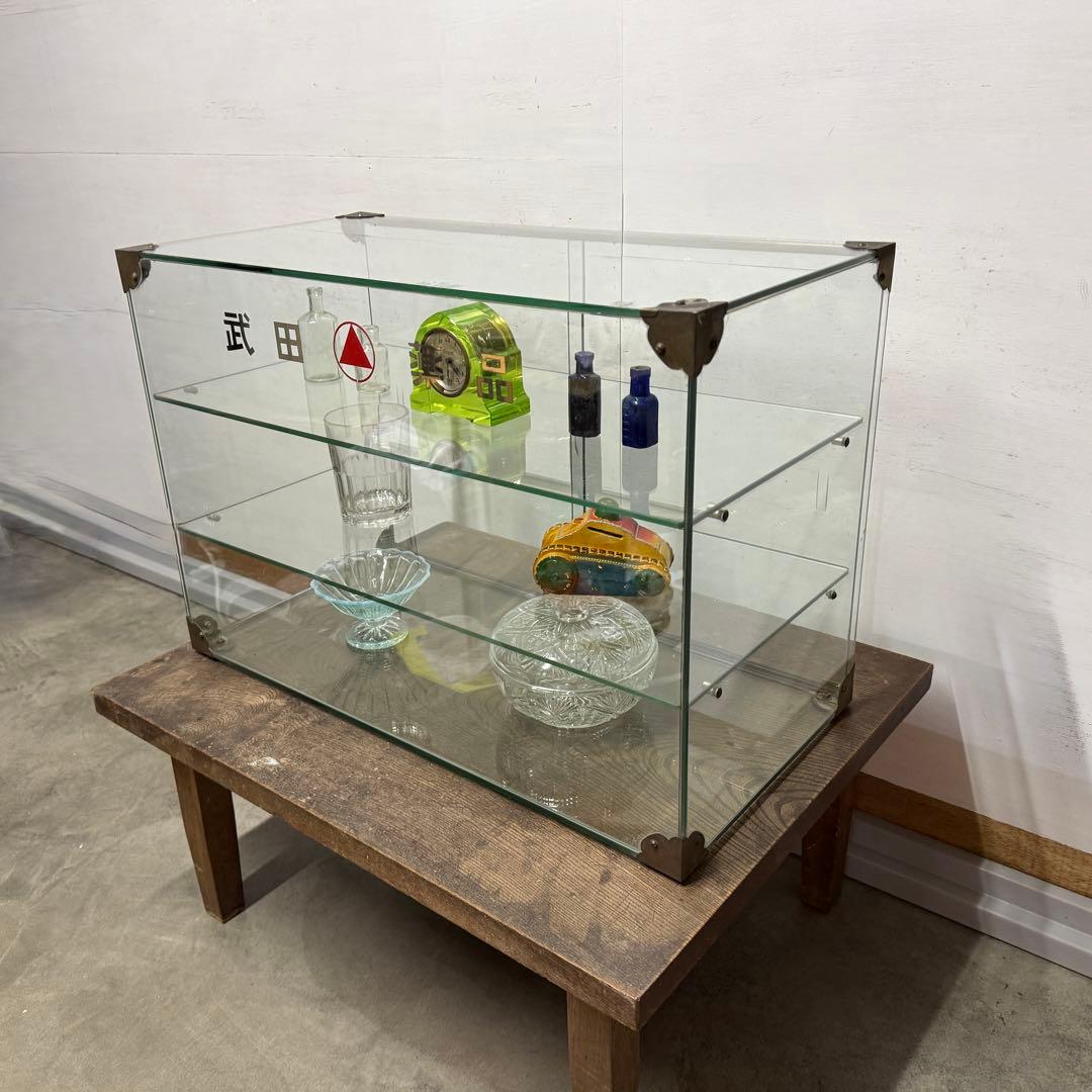 昭和レトロ ガラスケース 卓上 タケダ薬品 アンティーク ショーケース