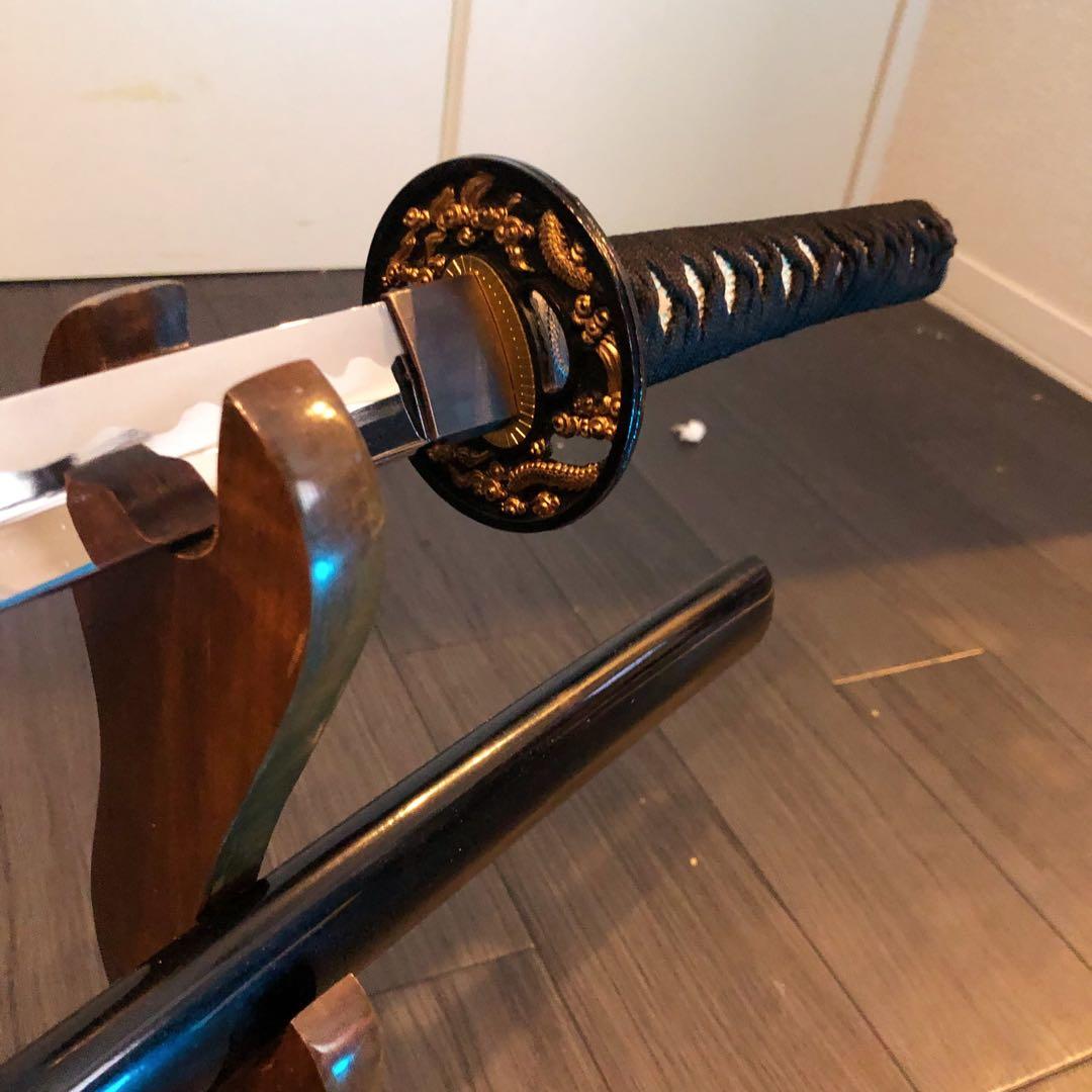 高級模造刀　太刀　本研波刃　合金　居合刀