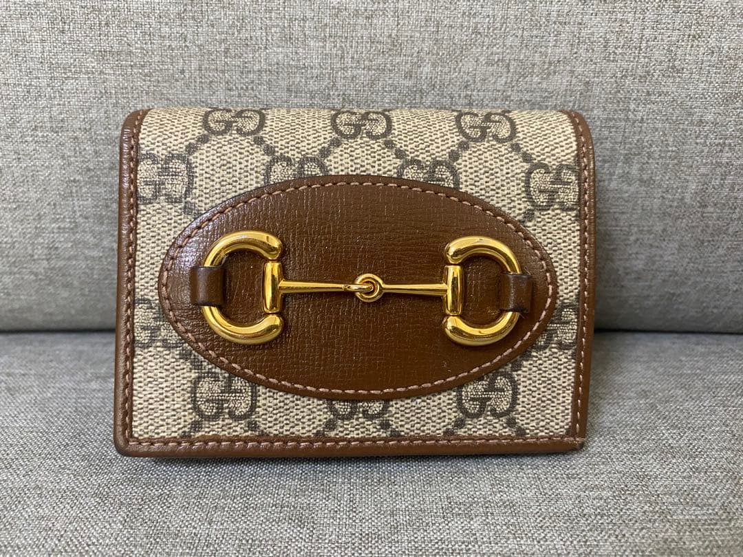 Gucci GGパターン 二つ折り財布 ベージュ/ブラウン