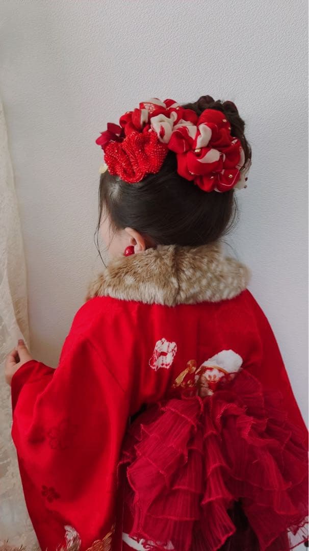 a*4様 七五三　七五三髪飾り　ヘッドドレス　着物髪飾り　リメイク髪飾り　062