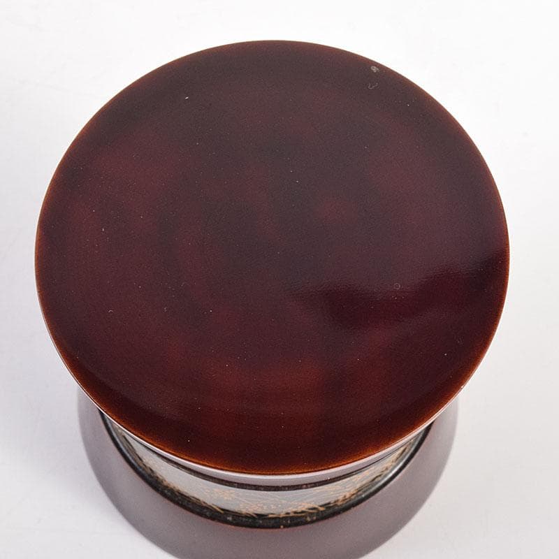 茶道具 中林星山作 秋草鳥蒔絵 茶器 共箱 V 8364