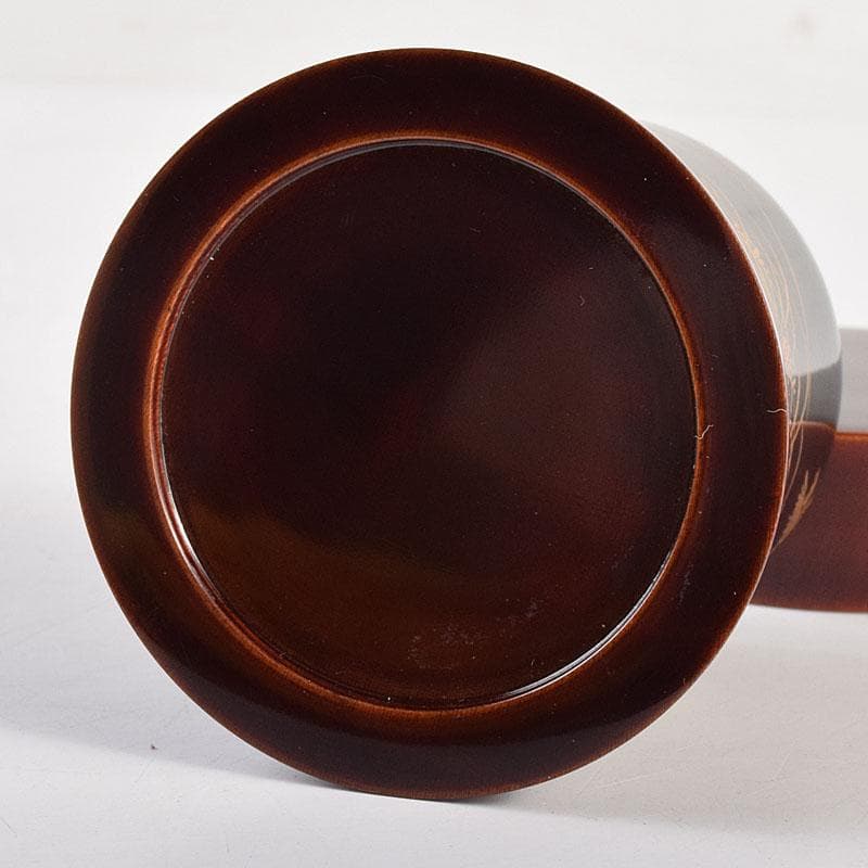 茶道具 中林星山作 秋草鳥蒔絵 茶器 共箱 V 8364