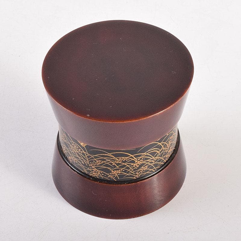 茶道具　中林星山作　秋草鳥蒔絵　茶器　共箱　V　8364