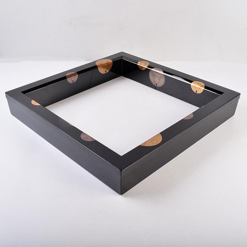 茶道具 輪島塗 蒔絵職人 日野拓也作 玉兎蒔絵 炉縁 共箱 M R8986B