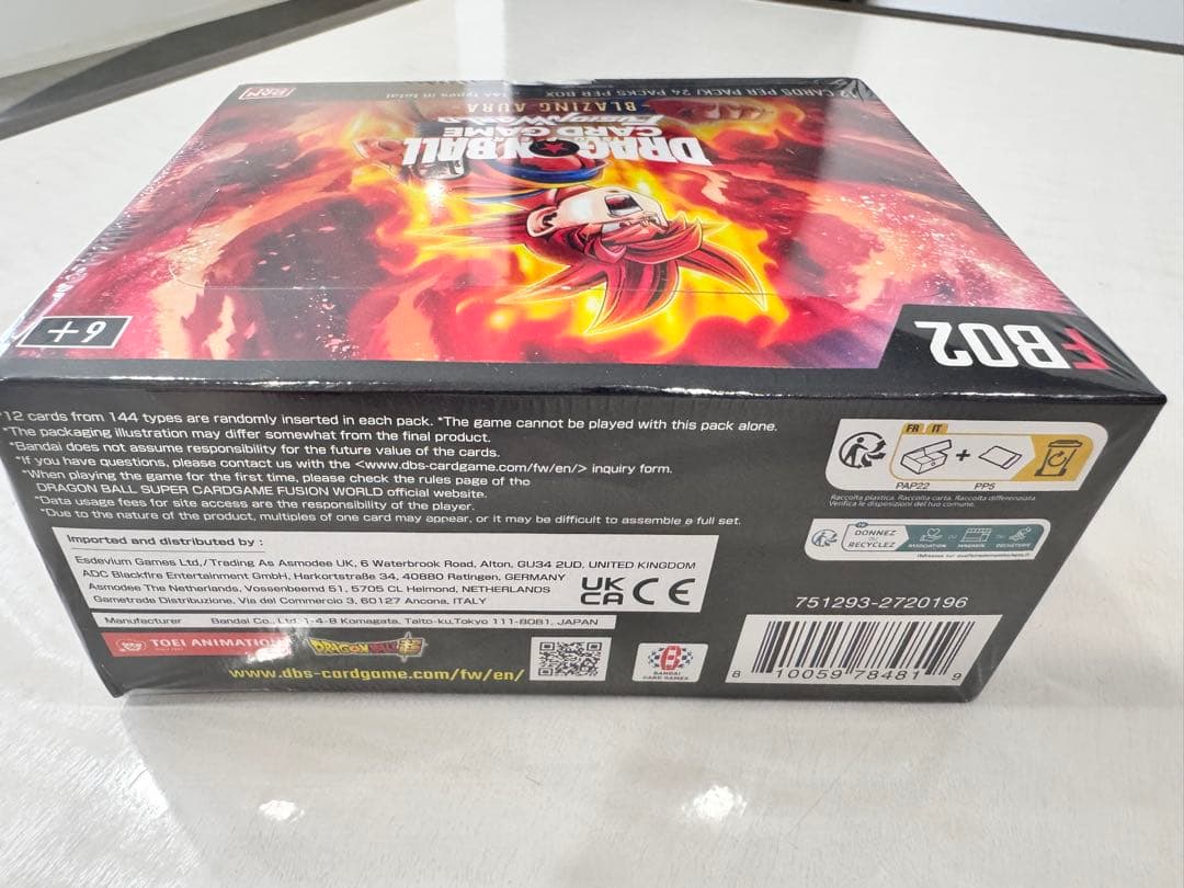 ドラゴンボールカード ブースターバック 烈火の開気英語版 未開封ボックス