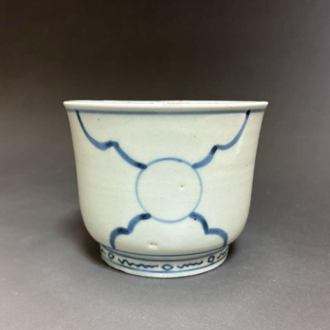 古伊万里　素地文蕎麦猪口　無傷完品　くらわんか手