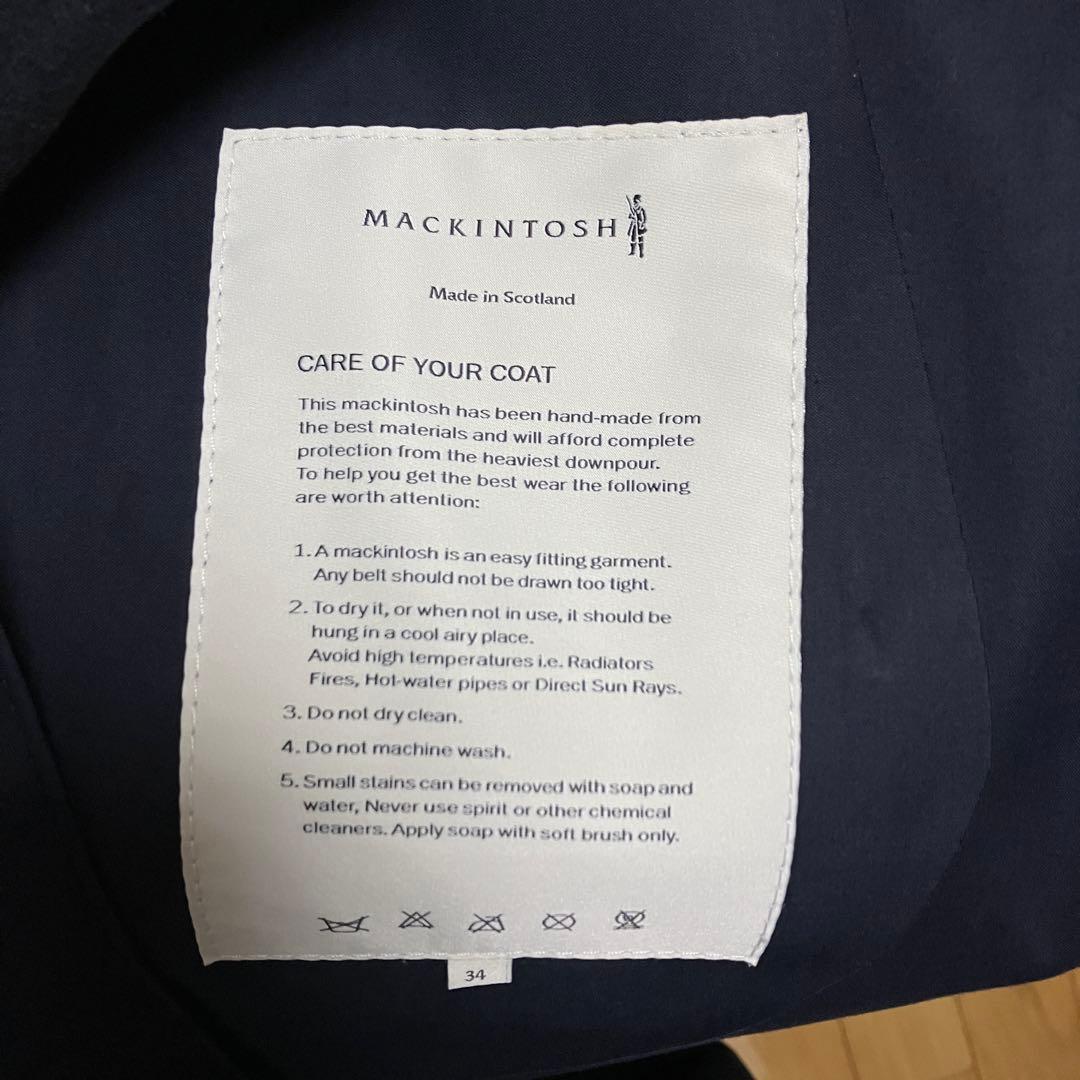 Macintosh ゴム引きフーデットコートネイビー
