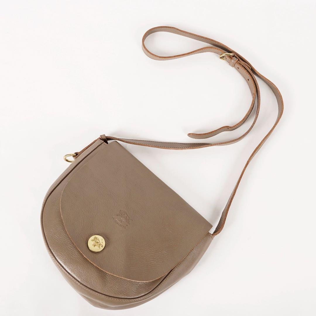 【極美品✨】イルビゾンテ カード付き ショルダーバッグ レザー ブラウン