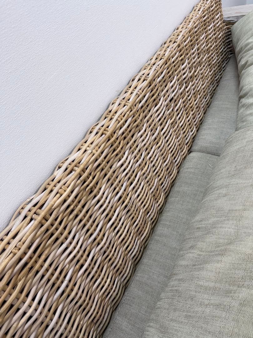 バリ家具】ディジョンソファ 3人掛け グレーホワイトウォッシュ｜8