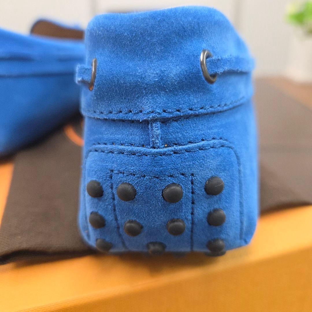 あ*ず様 TOD'S スエード モカシン 青 UK7