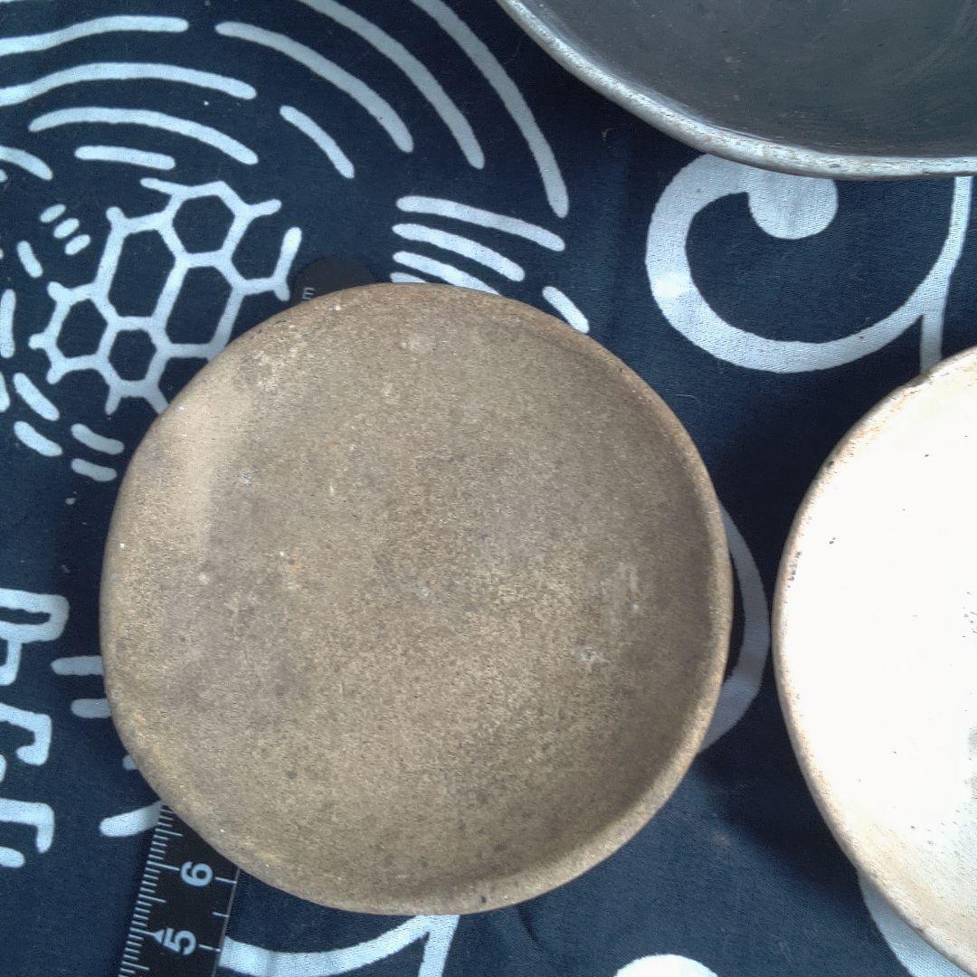 骨董１ 陶器製丸型皿5個セット中古