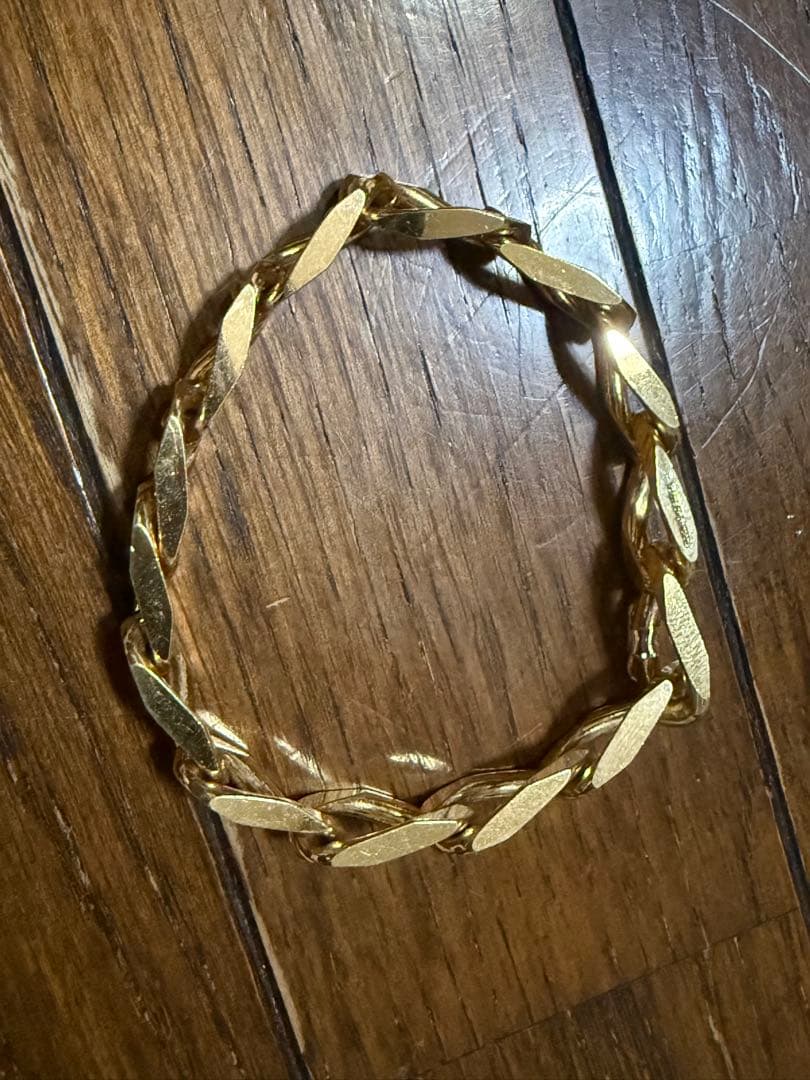 珍品 金巻き3ミクロン激渋ブレスレット19.5cm