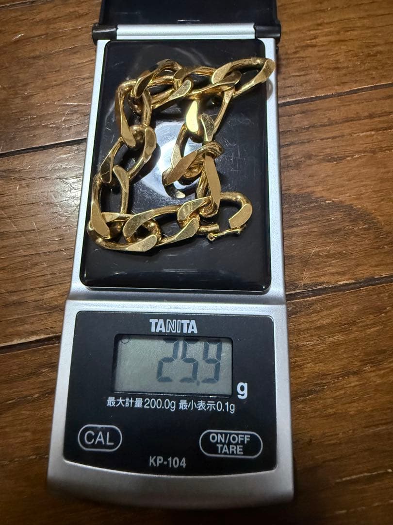 珍品 金巻き3ミクロン激渋ブレスレット19.5cm