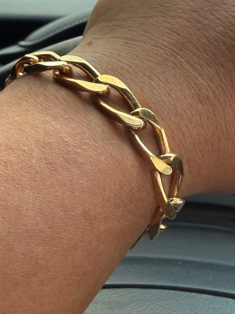 珍品 金巻き3ミクロン激渋ブレスレット19.5cm