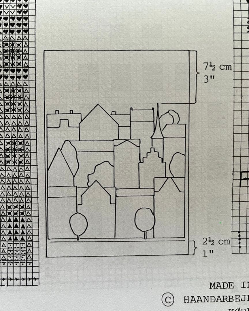 フレメクロスステッチ完成品　街並み