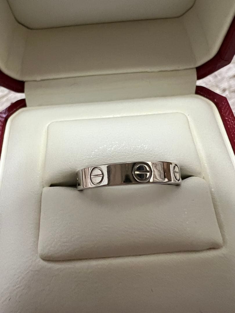 Cartier ミニラブリング ホワイトゴールド 専用ボックス付き　５２