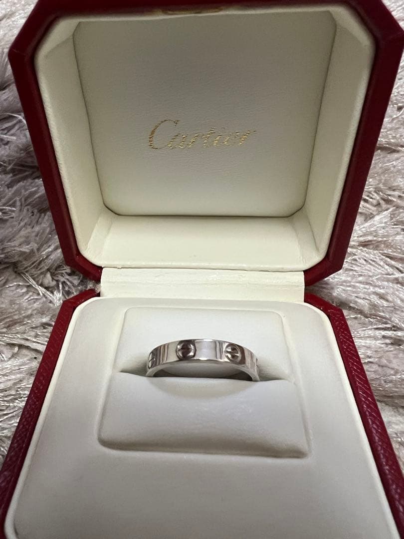 Cartier ミニラブリング ホワイトゴールド 専用ボックス付き　５２