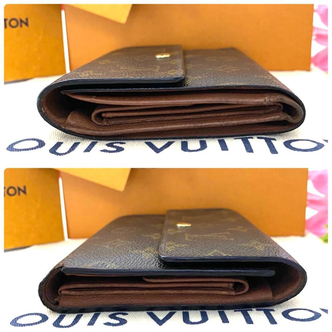 ルイ ヴィトン◎ポルトトレゾール エテュイパピエ モノグラム 三つ折り財布 茶色