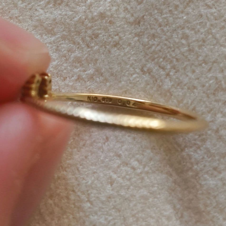 ま*な様 ete K10 ダイヤモンド ホースシュー リング 9号 証明書