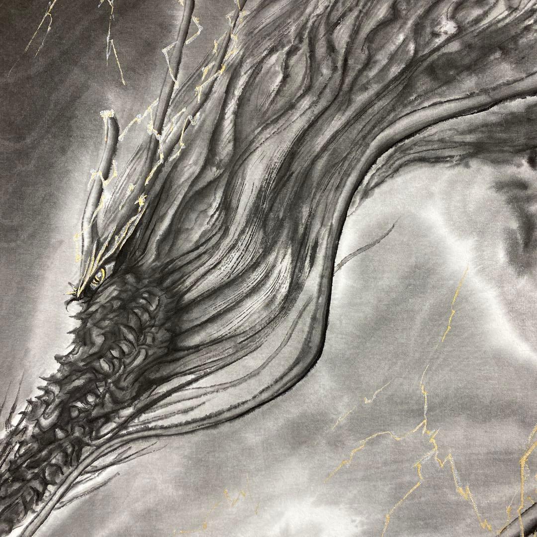 ☆美品 掛け軸 絵師 伯道筆「孫悟空」共箱 水墨画 厄除け