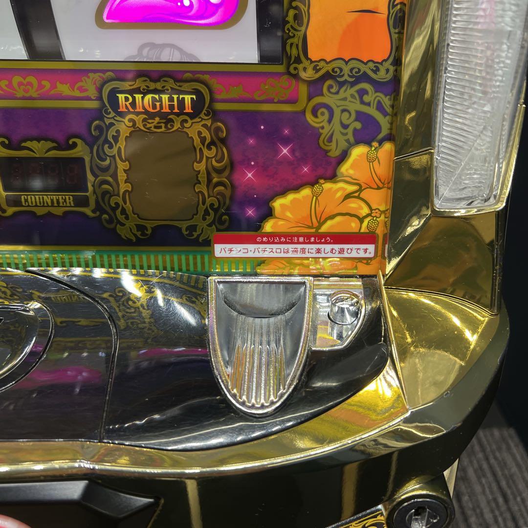 沖ドキゴールド パチスロ実機 オートプレイ対応コイン不要機付 送料