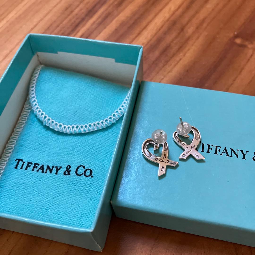 Tiffany & Co. シルバーピアス ハートリボン