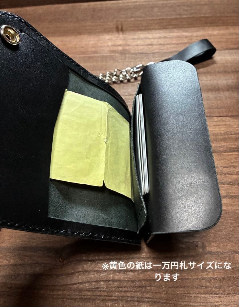 本革牛革ミドルトラッカーウォレット