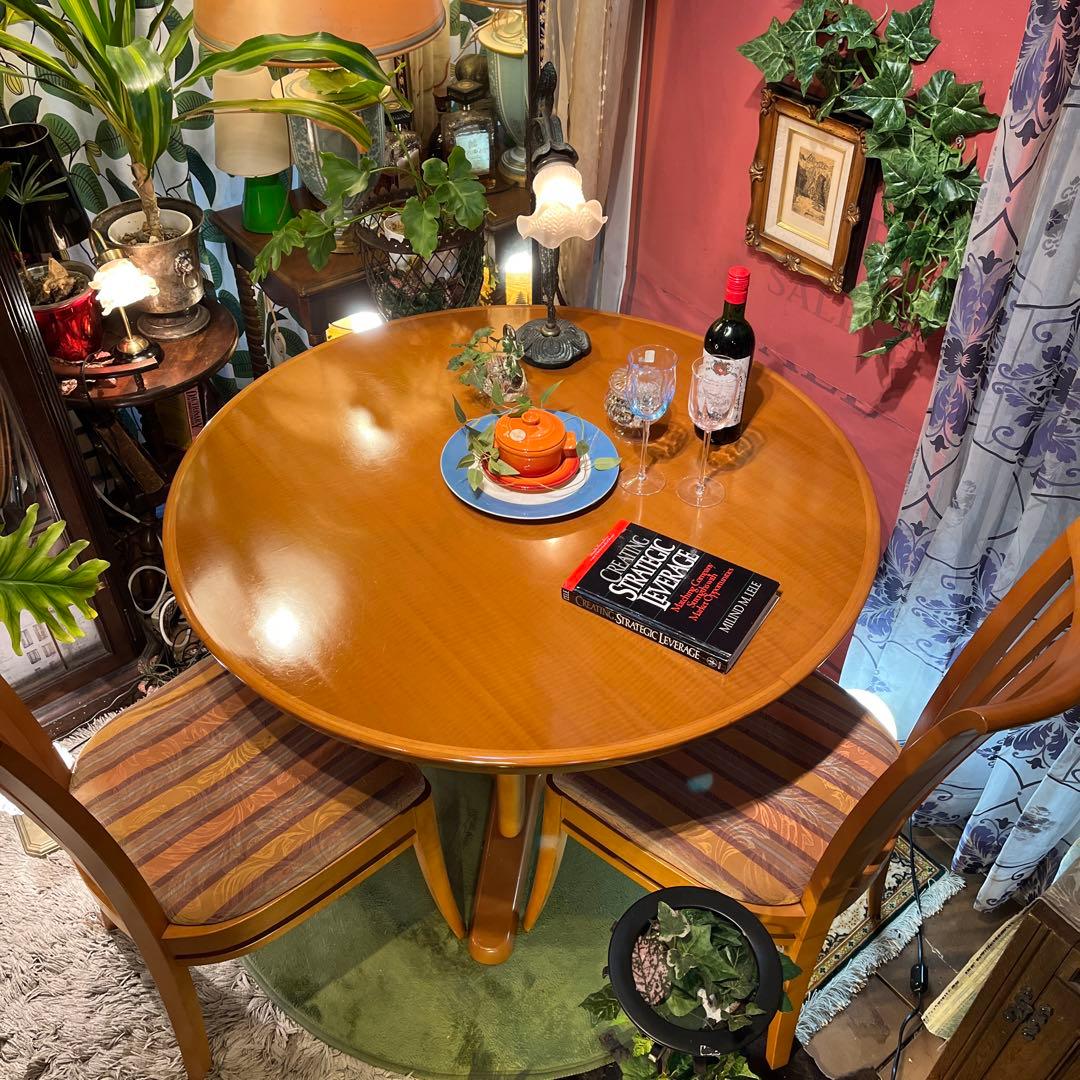 ゆ引き取り価格　カリモク　チターノ　スタイリッシュモダン　ラウンドテーブル