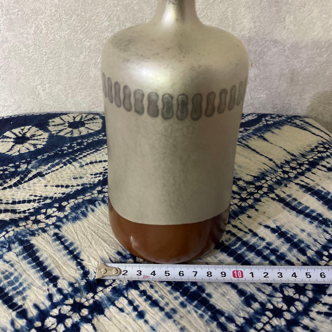 河内光昭作 銀製銅製 花瓶