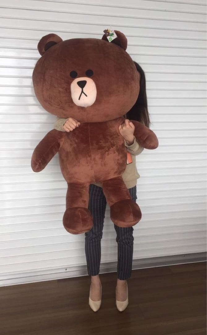 激レア！LINE FRIENDS 110cmぬいぐるみ ブラウン