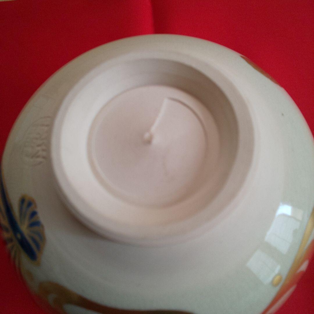 A 194 色絵扇面茶碗 押小路窯 ( 新品未使用品 )