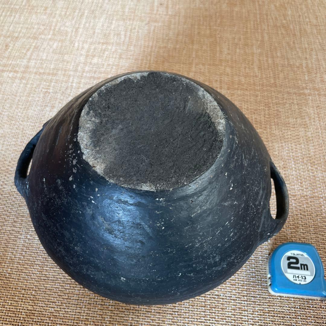 中国古美術 黒陶 壺 竜山文化 Chiping Black Pottery