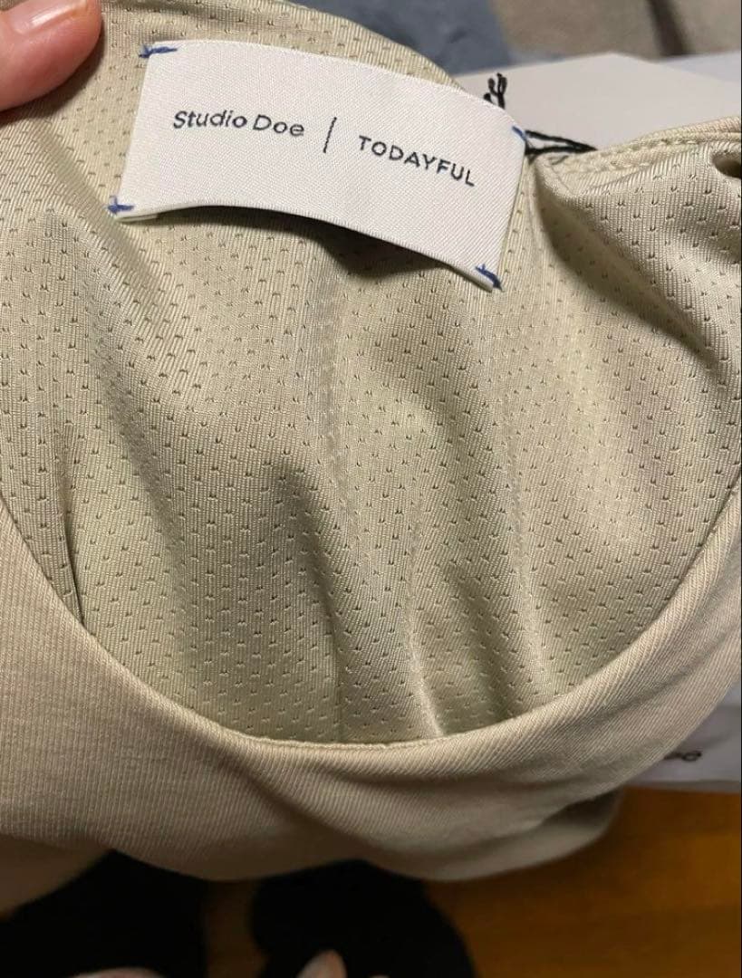【未使用】todayful studio doe コラボ　タンクトップ　セージ