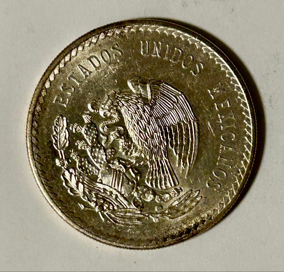 メキシコ 5ペソ銀貨 クラウテモック王 1948年 30g銀品位900 - メルカリ