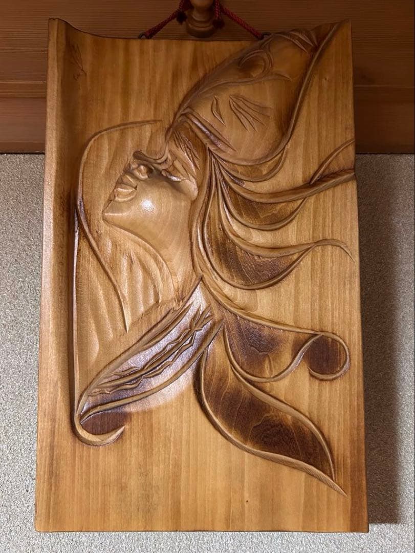 アイヌ木彫り 壁掛 北海道民芸品 - メルカリ