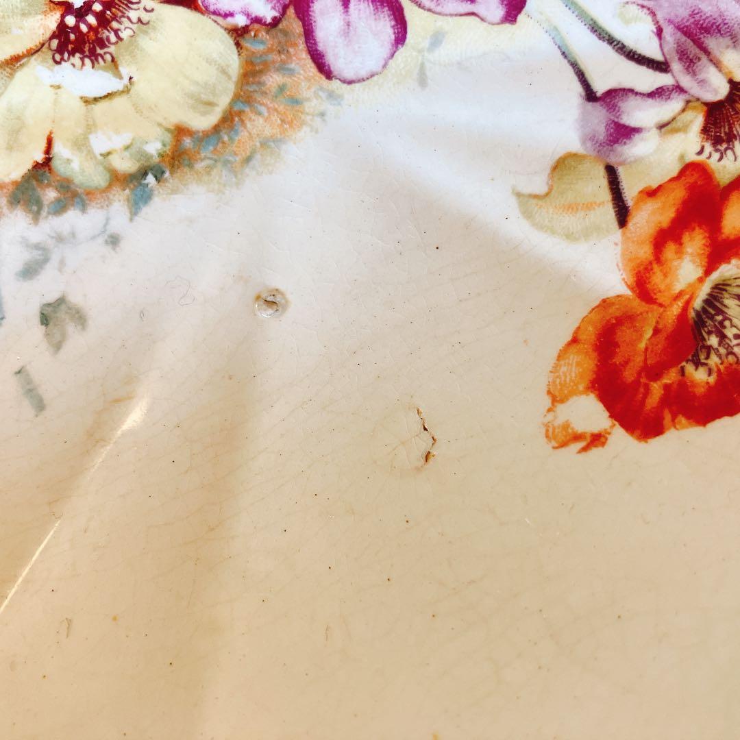 可愛い花柄ラヴィエ フランスブロカント 美術品・アンティーク