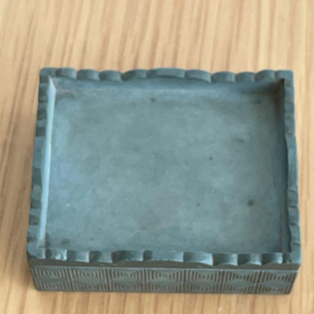 《骨董》細工の綺麗な 丹渓石　小箱★入れ物★黒柿★桐箱付 唐物 骨董