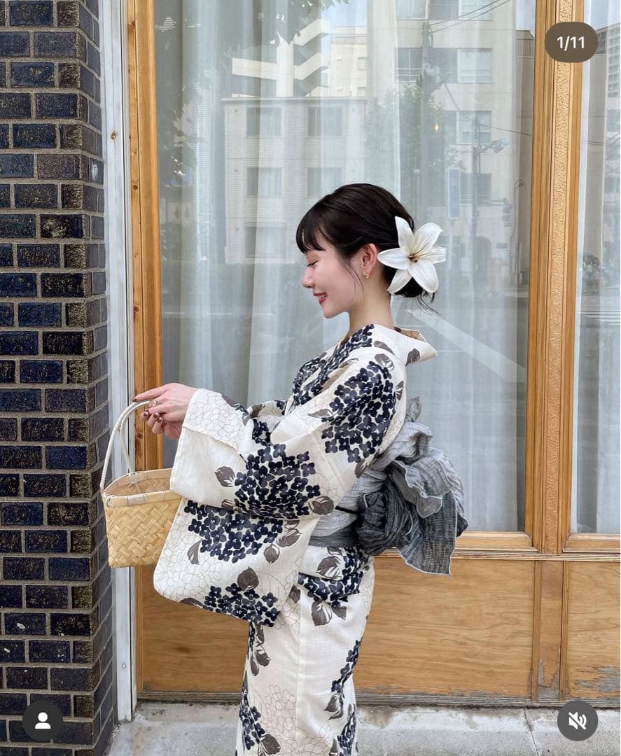 hinari 浴衣　帯　下駄セット