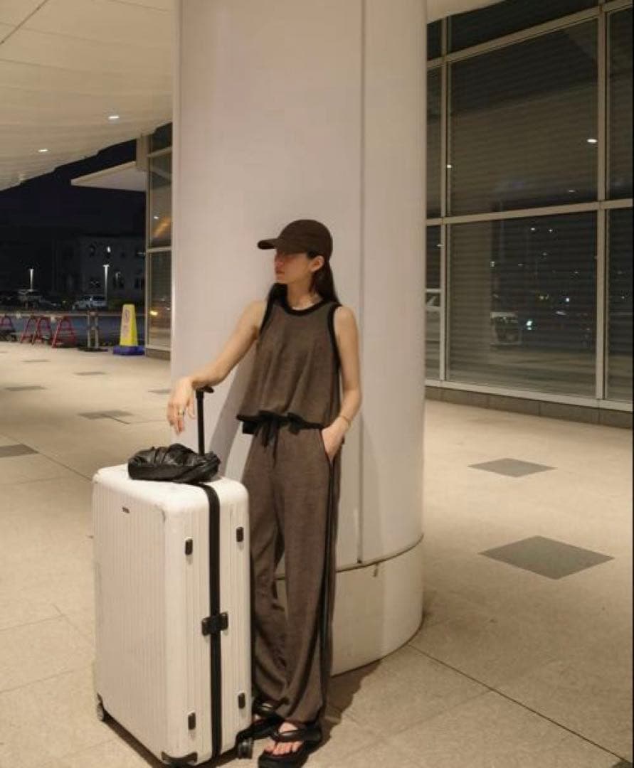 CLANE PILE FLARE TANK TOPS ブラウン サイズ1