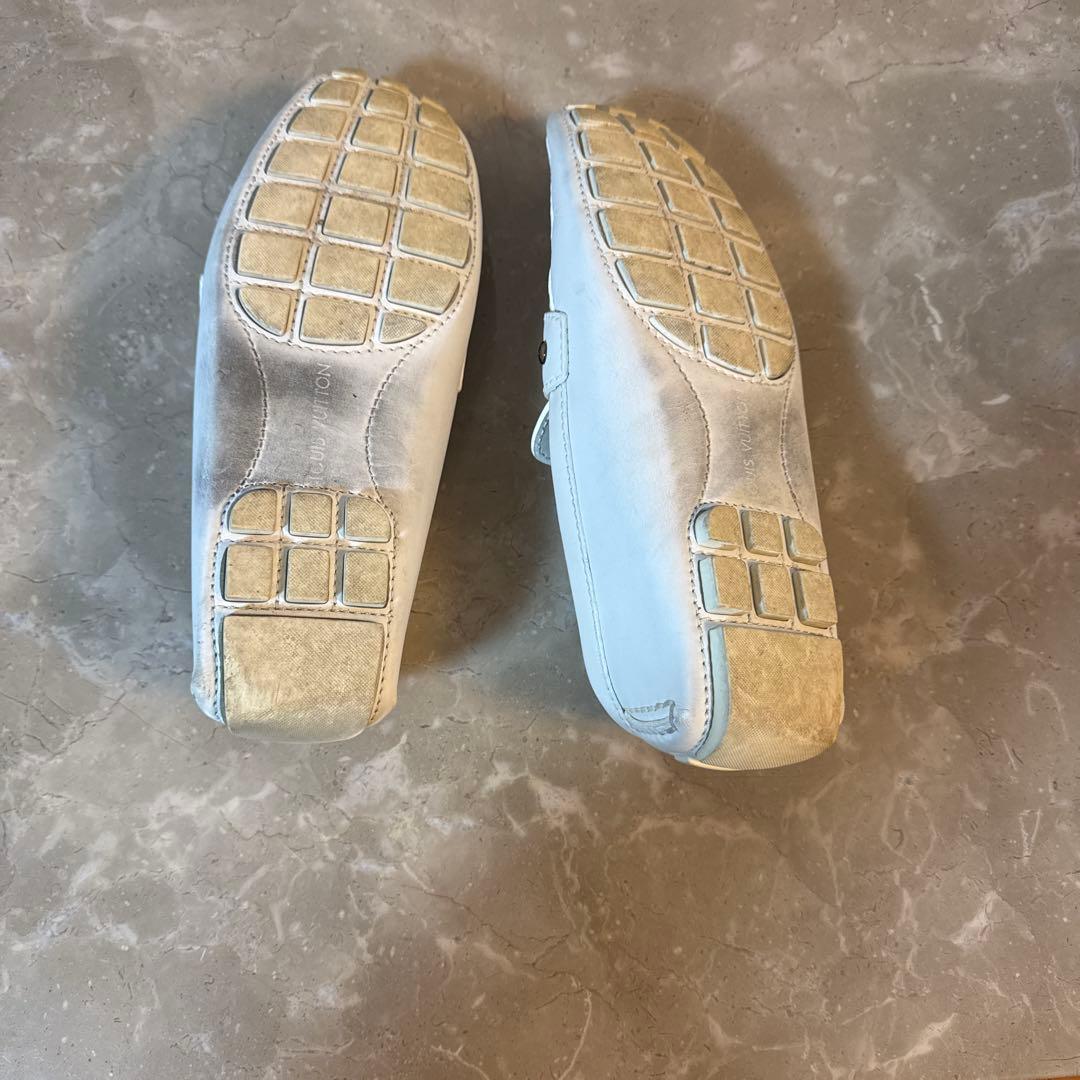 Louis Vuitton ホワイト ドライビィングシューズ　6 1/2