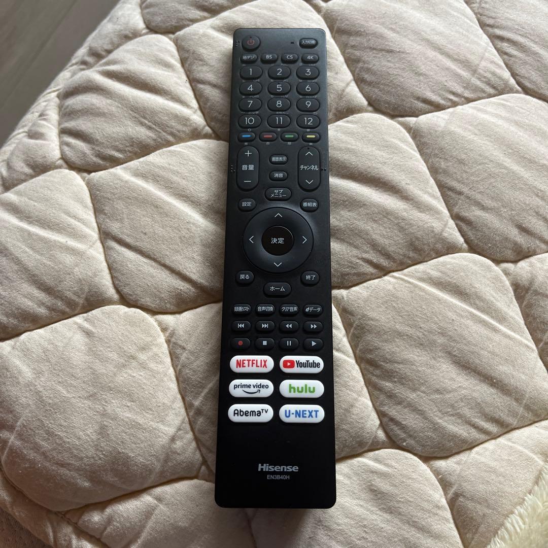 Hisense 43インチ4Kテレビ 2022年 Youtube netflix