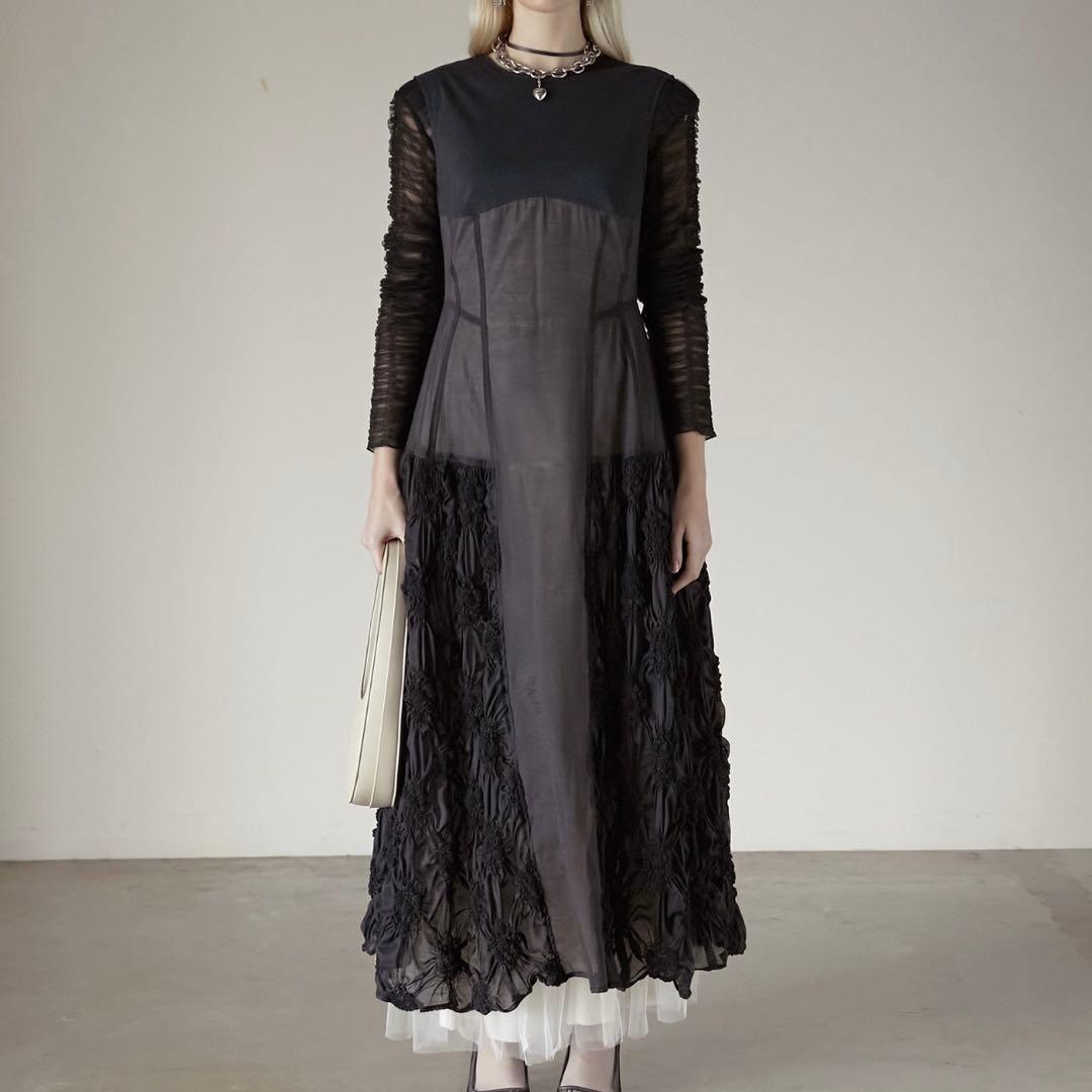 新品タグ付き　プランクプロジェクト　フラワーシャーリングパネルワンピース