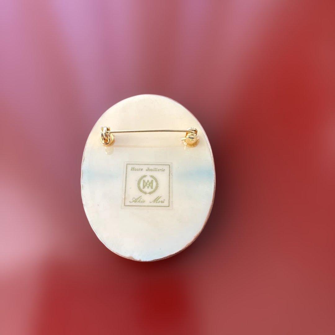 アキオモリ　山羊ブローチ　ケース付き