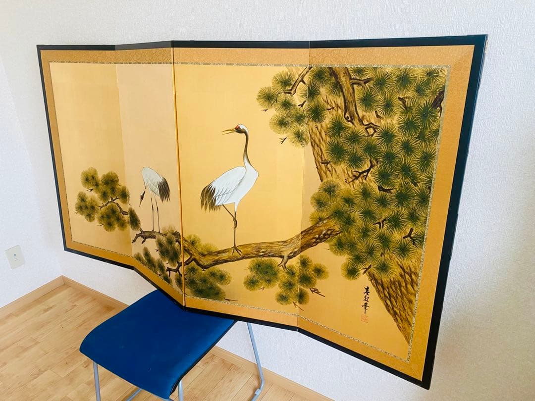 白い鳥の日本画 160cm x 90cm